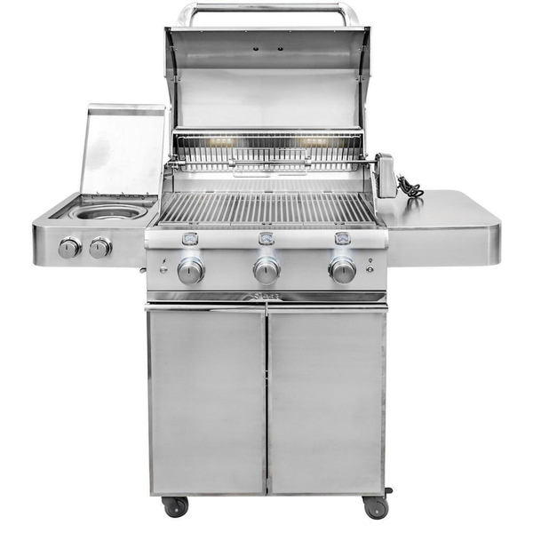 SABER Cast Stainless 500 3-Burner Propane Gas Grill