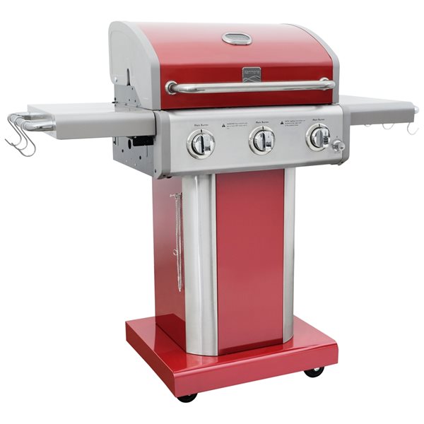 Kenmore Red 3-Burner 30,000 BTU Liquid Propane Gas Grill