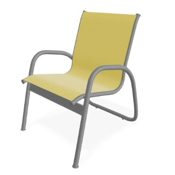 Gardenella sling stacking arm shop chair