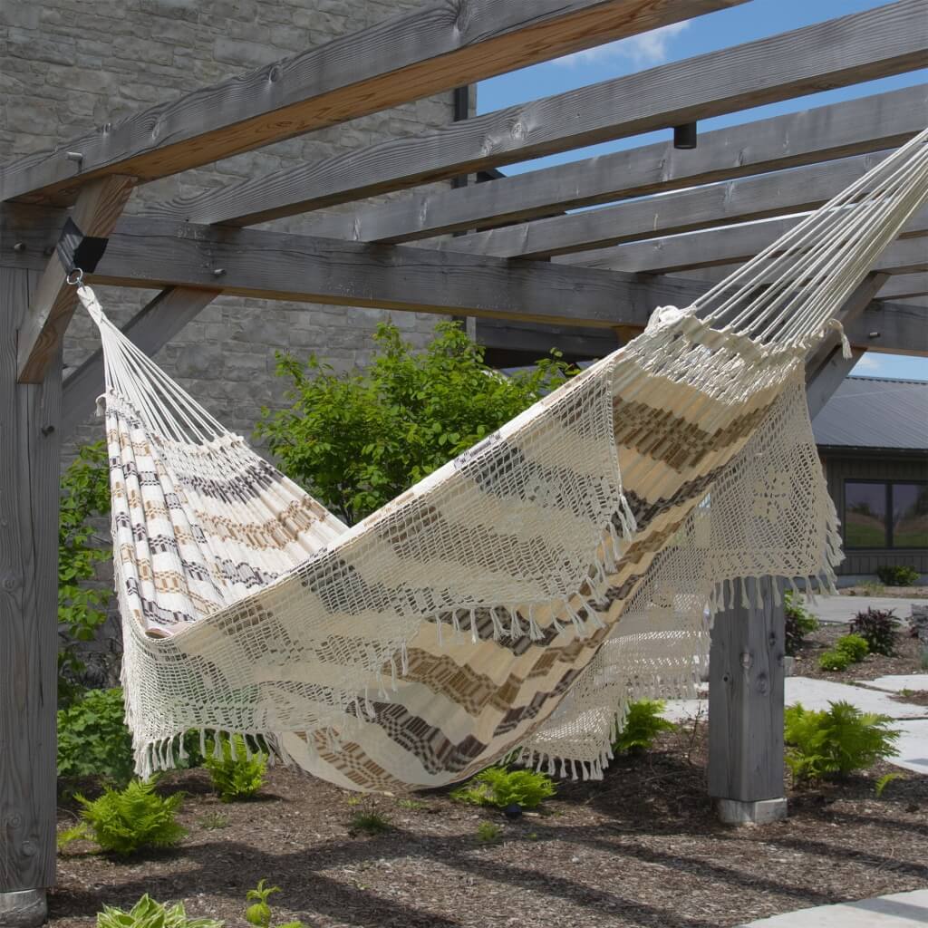 Authentic Luxury Brazilian Double Hammock | Wicker Land Patio