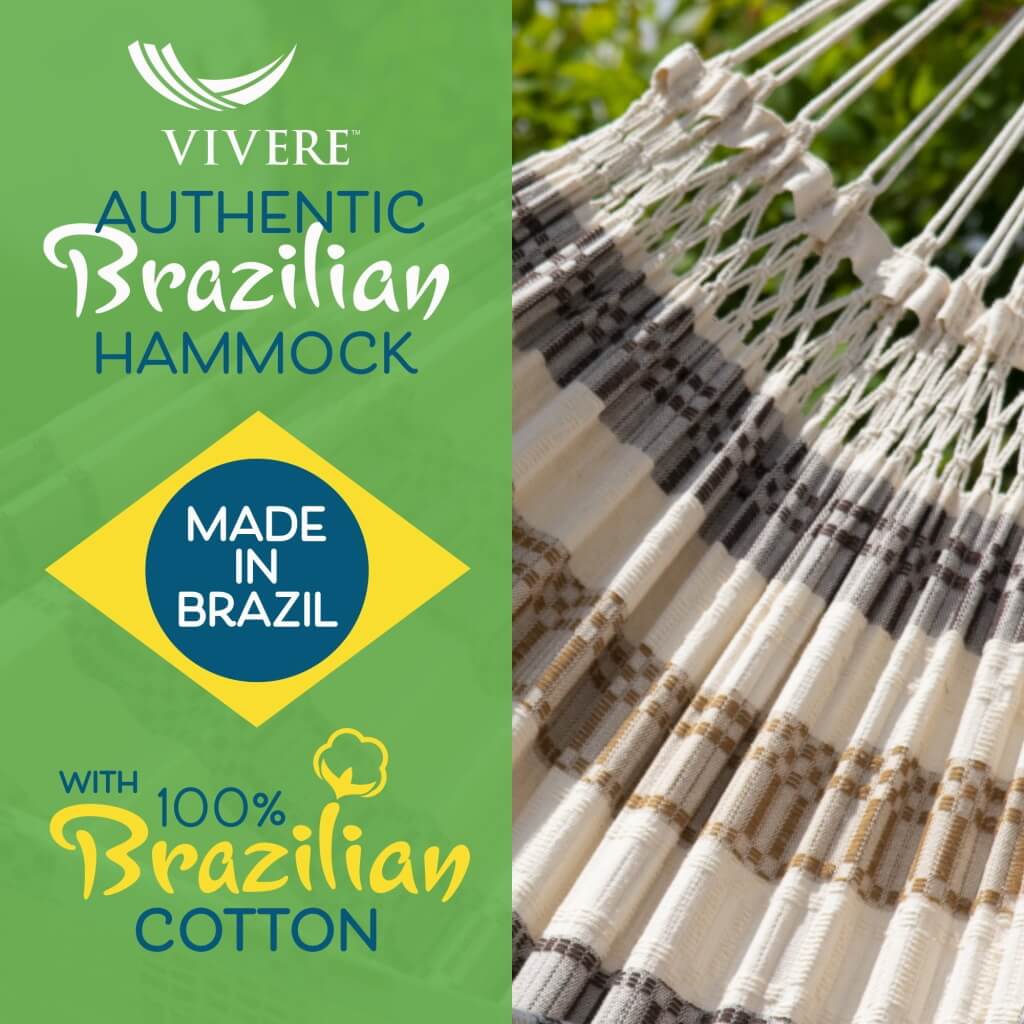 Authentic Luxury Brazilian Double Hammock | Wicker Land Patio